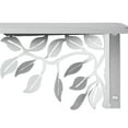 thumbnail image 3 of Verdin Leaves Indoor Outdoor Steel 24 Inch Wall Shelf by JasonW Studios(R) Silver, 3 of 3