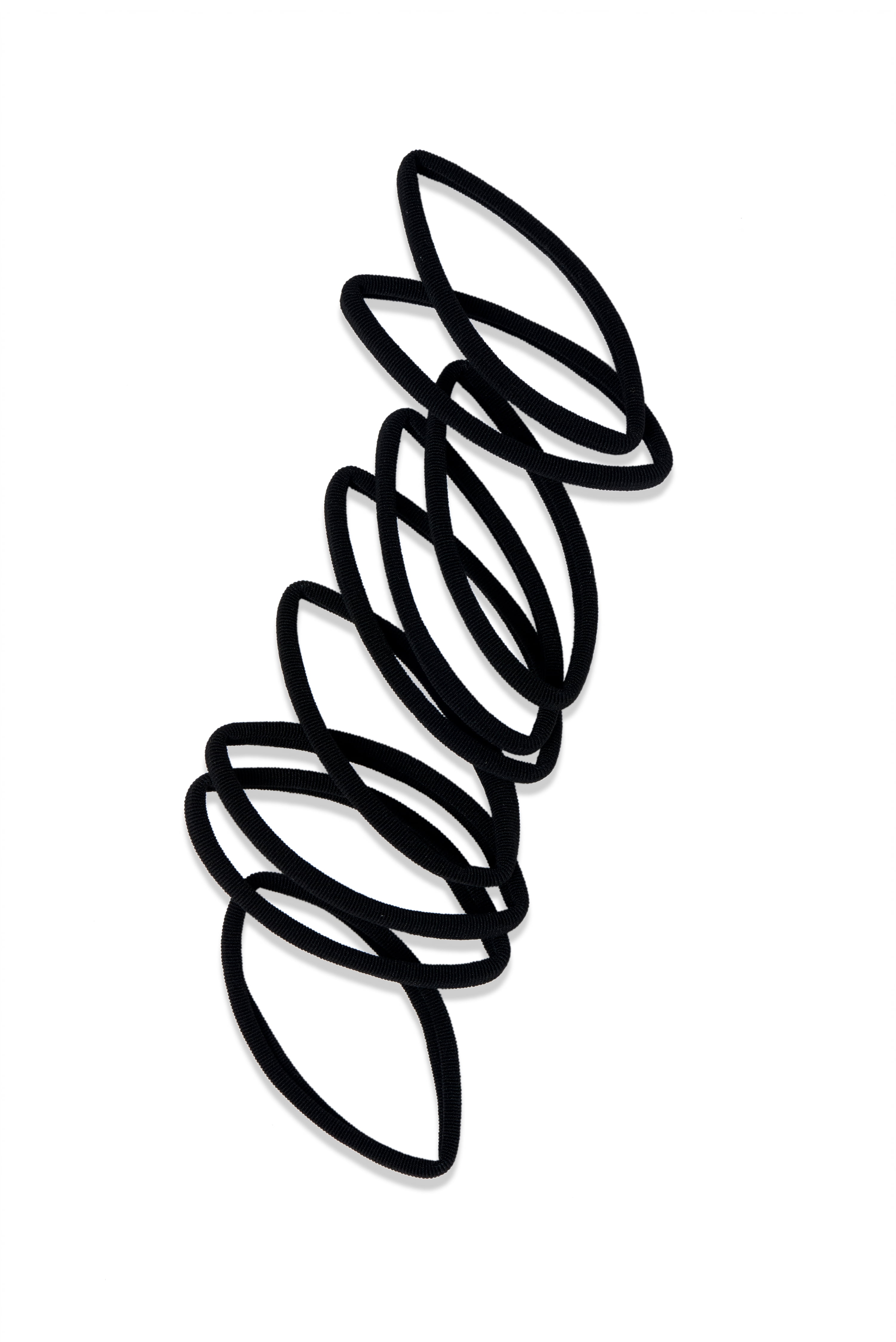 (2 pack) Gimme Seamless Hair Ties for Long & Curly Hair, Microfiber, Black, 10 Count