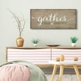 thumbnail image 2 of Stupell Industries Gather Wood Textured Family Word Design Canvas Wall Art by Jennifer Pugh, 2 of 6