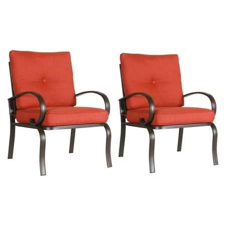 Cloud Mountain Wrought Iron Patio Club Dining Chair Set Of 2