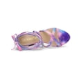thumbnail image 4 of BLISSFUL STEP Women's Tie Dye High Heel Sandal Platform Block Heel Prom Sandals Blue Pink 8.5, 4 of 8