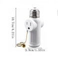 thumbnail image 3 of 2PCS Home Decor Letaclanic Light Socket To Plug Adapter 2 Pack Pull Chain 2/3 Prong Light Socket Adapter E26/E27 Light Bulb Socket Polarized Plug Converter For Garages Living Rooms, 3 of 9