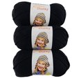 thumbnail image 7 of Bernat Softee Chunky Yarn Bundle Super Bulky Number 6, 3 Skeins, Black, 7 of 7
