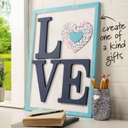 Plaid Unfinished Wood MDF 8 Letter for DIY Arts and Crafts, D