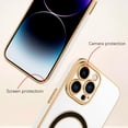 thumbnail image 2 of for iPhone 14 Pro Max Case Plating Magnetic Crystal [ Support for Magsafe ] Luxury Case Camera Protector Shockproof Protective Anti-Skid Edge Cover Screen Protector Cover Phone Case -White, 2 of 6