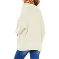 thumbnail image 2 of QWZNDZGR Womens Open Front Long Sleeve Chunky Knit Cardigan Sweaters Loose Outwear Coat, 2 of 4