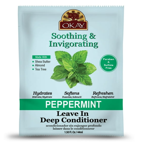 Okay Soothing & Invigorating Leave In Conditioner, Peppermint, 1.5 Oz