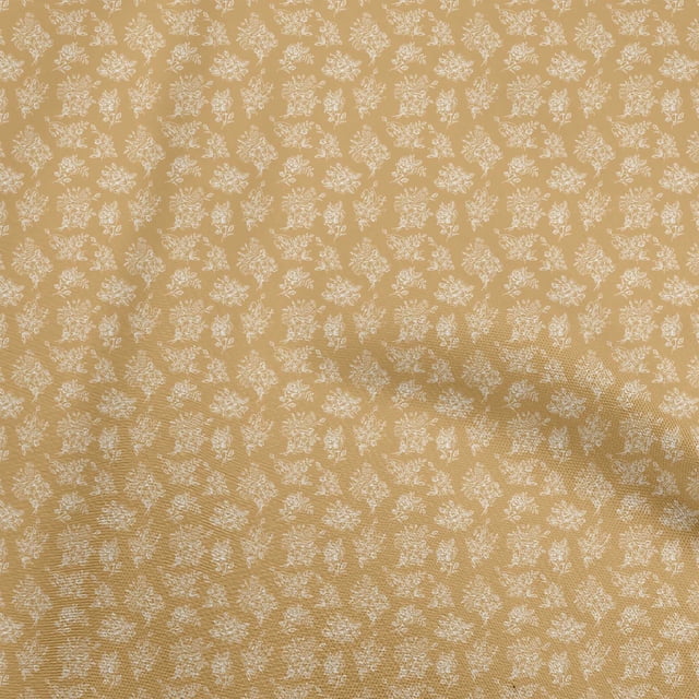 oneOone Polyester Spandex Yellow Fabric Toile Sewing Material Print Fabric By The Yard 56 Inch Wide