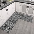 thumbnail image 2 of Black and Tan Leopard Print Kitchen Rugs Sets Of 2,Anti Fatigue Kitchen Mat Rugs Non Slip Washable,Decorative Kitchen Floor Mats for Kitchen,Sink,Laundry,17"x30"+17"x47", 2 of 7