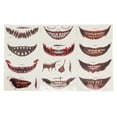 thumbnail image 1 of Maquillage de Bouche, Autocollant de Visage d'Halloween Ferme Non Réfléchissant 12 Feuilles Résistant à la Sueur Vive Effrayant pour la Scène Artistique, 1 of 8