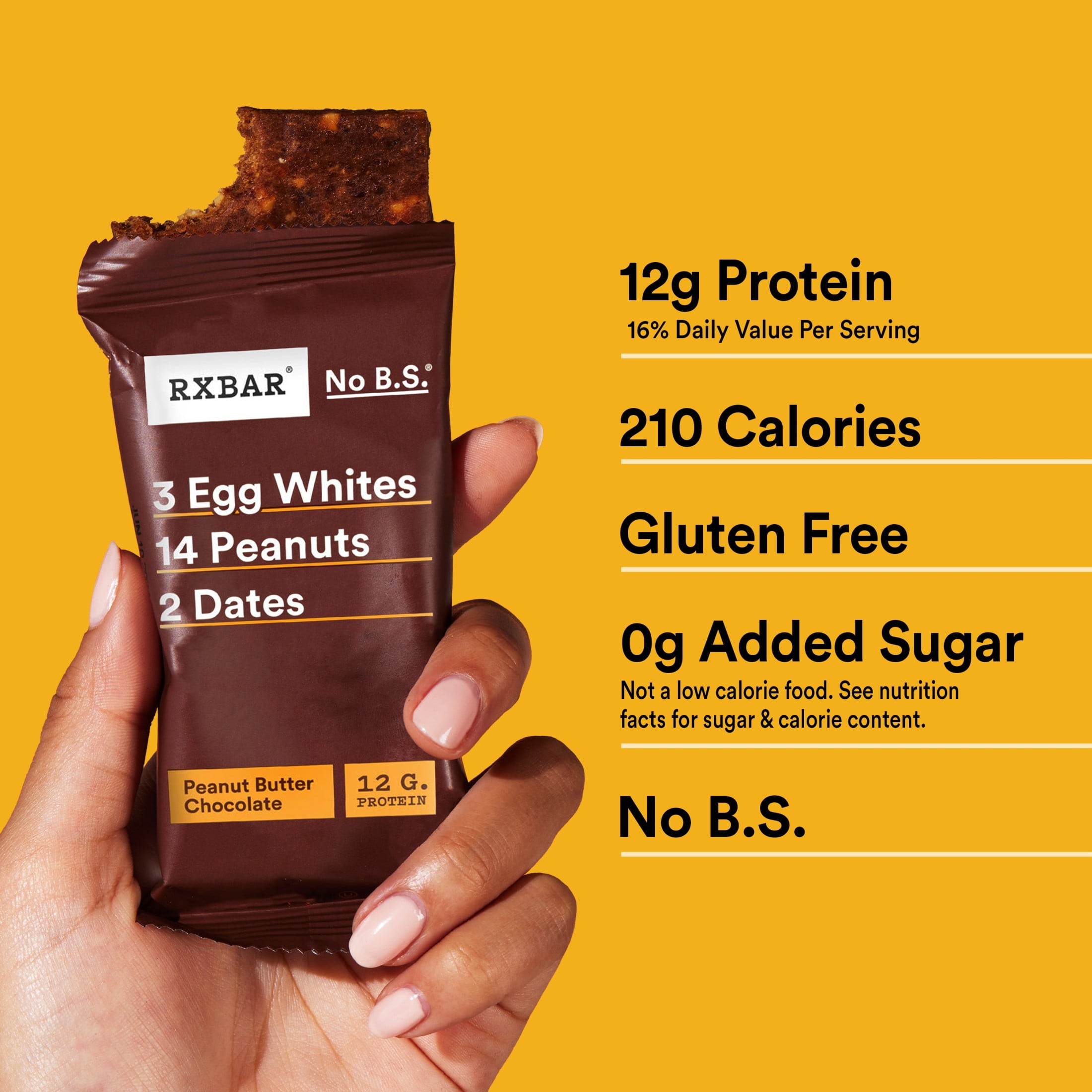 RXBAR, Peanut Butter Chocolate Gluten-Free Protein Bars, 10 Count