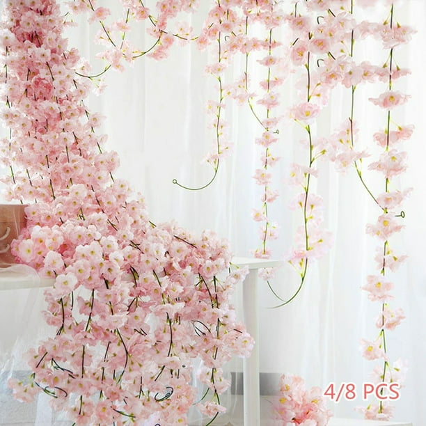 3 4 8pcs 1 8m Artificial Cherry Blossom Garland Hanging Vine Silk Garland Wedding Party Decor Walmart Com Walmart Com 3 4 8pcs 1 8m Artificial Cherry Blossom Garland Hanging Vine Silk Garland Wedding Party Decor Walmart Com Walmart Com