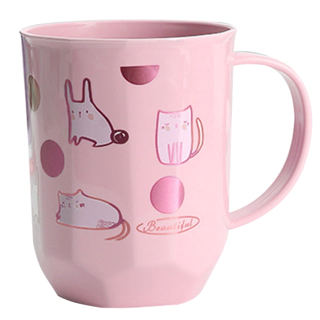 Tazas para cepillos de dientes, vaso de baño irrompible, patrón de gatos de dibujos animados lindo