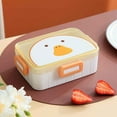 thumbnail image 2 of Agiferg Cartoon Plastic Lunch Box Cute Four-button Children's Lunch Box Student Can Microwave Portable Portable Lunch Box, 2 of 3