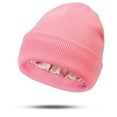 thumbnail image 1 of Sombrero Gorro de acrílico tejido con forro de satén para mujer, protector de peinados, cálido, elástico, unisex, para invierno, 1 unidad, rosa Rkxzt, 1 of 9