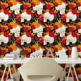thumbnail image 2 of Ambesonne Floral Skulls Peel & Stick Wallpaper for Home, Feathers and Roses, 13"x72", Dark Pink Orange Black, 2 of 5