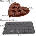 thumbnail image 4 of 15 moldes para hornear pasteles de chocolate, chocolate, caramelos de silicona con forma de amor, moldes de pegamento de cristal de hielo, 4 of 4