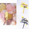 thumbnail image 3 of Happy Birthday Cake Topper Lovely Star Cupcake Toppers Picks Cake Decoration Toothpick for Party Birthday (Black), 3 of 5