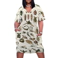 thumbnail image 1 of Vestido holgado con 2 bolsillos para mujer ropa femenina traje de verano, 1 of 6