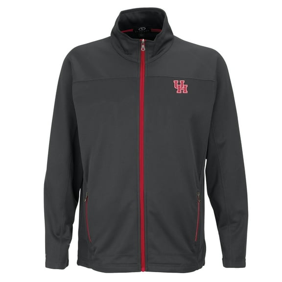 Men's Gray Houston Cougars Brushed Back Micro-Fleece Full-Zip Jacket