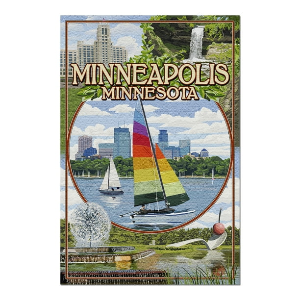 Minneapolis, Minnesota City Scenes Montage (20x30 Premium 1000 Piece