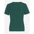 thumbnail image 3 of Women's Lightweight and Soft T-Shirt Curved Hem Crew Neck Smooth Trendy Sleep Lounge Pajama Tops, 3 of 5