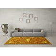 thumbnail image 3 of Ahgly Company Machine Washable Indoor Round Persian Yellow Traditional Area Rugs, 7' Round, 3 of 4