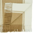 thumbnail image 3 of Fennco Styles Dobby Striped Cotton Textured Table Runner 16" W x 72" L - Natural Knotted Tassels Table Cover for Home Décor, Dining Table, Banquet, Family Gathering and Special Occasion, 3 of 3