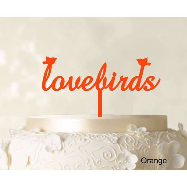 Love Birds Wedding Cake Topper Custom Cake Topper Color Option Available 6-7 Inches Wide
