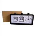 thumbnail image 4 of 2X Reloj Despertador Mecánico Novedad Flip Clock Reloj Digital de Escritorio con Calendario Reloj Decoración del Hogar Decoración Retro, Negro, 4 of 5