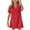 Red, variant on Cethrio Summer Dresses for Girls 2025, Casual Short Sleeve V Neck Midi Dresses Shirts Dresses Pink Size 7-8
