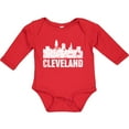 thumbnail image 3 of Inktastic Cleveland Skyline Grunge Boys or Girls Long Sleeve Baby Bodysuit, 3 of 5