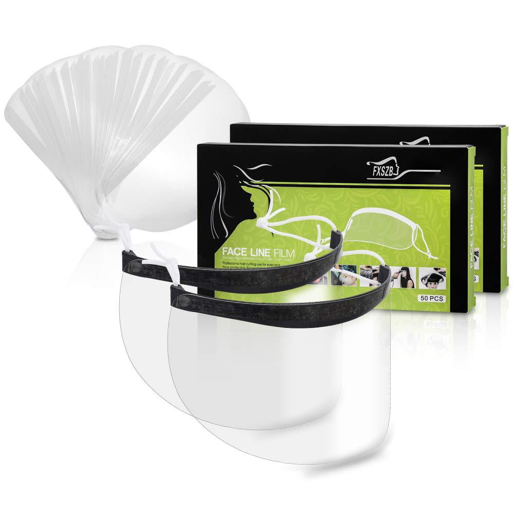 100PCS LWBTOSEE Shower Face Eye Protector Shield Transparent Size 7.9"*3.5" 