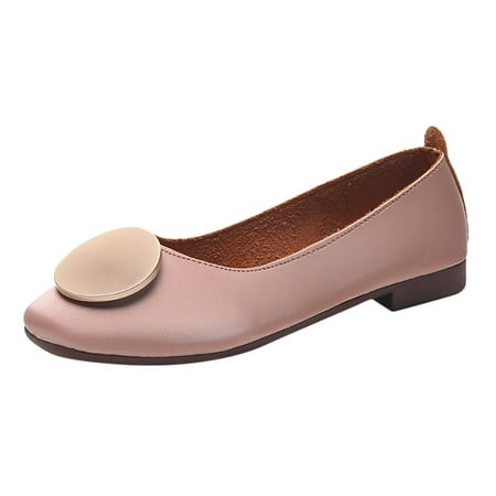 

Youmylove Fashion Women Summer Pumps Square Toe Single Shoes Casual Flat With Sexy Shoes Daily Walk Footwear