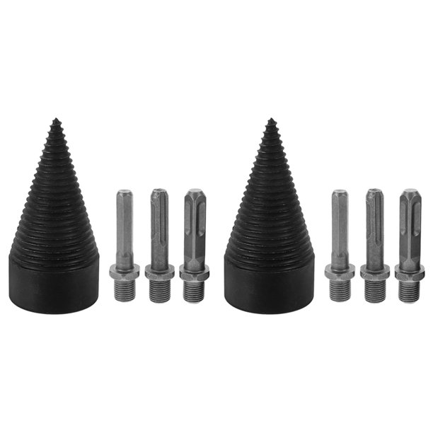 Broca para Máquina de Partir Leña de 32 mm, Punzón para Madera, Destornillador, Broca de Vástago Cuadrado/Redondo/Hexagonal, Herramienta de Perforación para Partir Leña