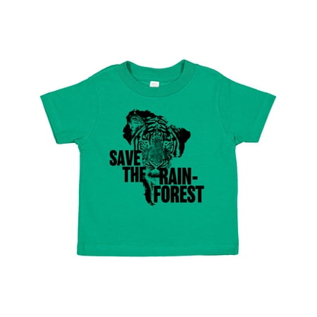 

Inktastic Save the Rainforest Tiger with South America Silhouette Gift Toddler Boy or Toddler Girl T-Shirt