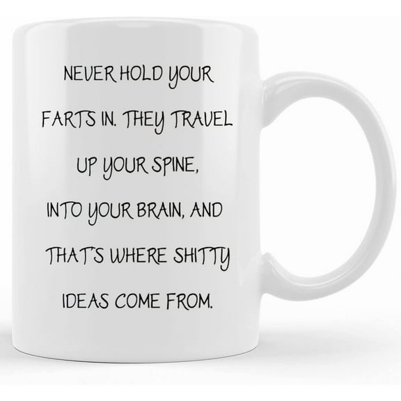 Fart Coffee Mug, Black White Mug, Quotes Tea Cup, Handmade Coffee Mug, Adult Birthday Gift, 11oz Coffee Mug, Novelty Coffee Mugs 11oz, 15oz Mug