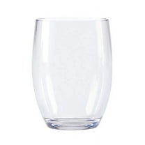 G.E.T. Heavy-Duty Reusable Shatterproof Plastic Stemless Wine Glasses, 12 Ounce, Clear (Set of 4)