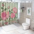 thumbnail image 7 of Orinice Roses Bathroom Decor Set Colorful Luxury Polyester Fabric Fashion Bathroom Decor Sets with Hooks Shower Curtain for Bathroom Decoration Chic Modern Design 69x72, 7 of 7