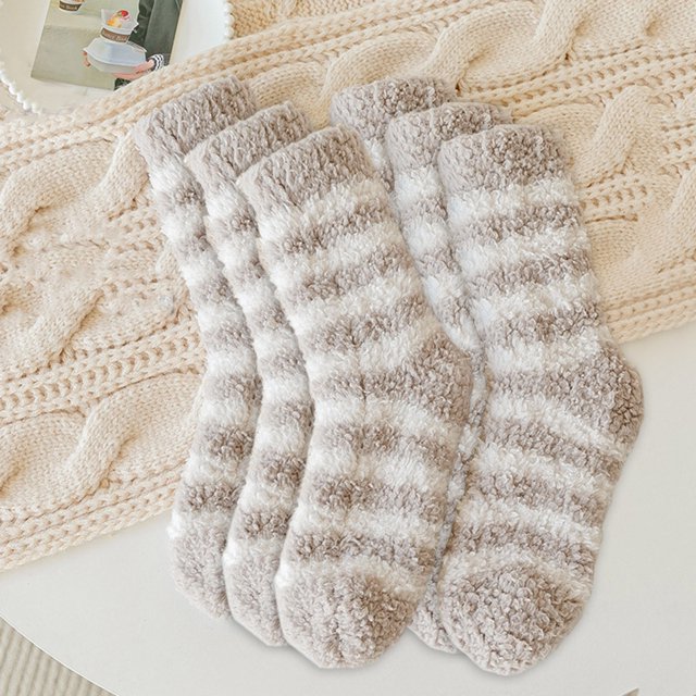 Chaussettes Mi-Tube Imprimées Coupe-Vent de Noël Chaudes Mode Coton