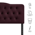 thumbnail image 3 of Annabel Stain-Resistant Performance Velvet Queen Headboard in Mulberry, 3 of 8