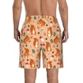 thumbnail image 3 of Kdxio Squirrel And Mushroom Pattern Mens Casual Shorts - Drawstring Summer Beach Sports Shorts for Men, 3 of 9