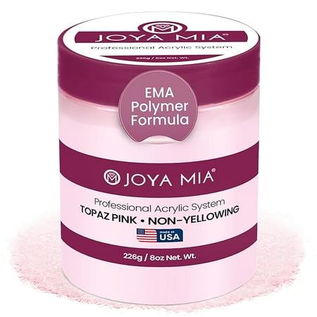 Acrylic Powder for Nails, Premium Nail Acrylic Powder with Superior Adhesion, Professional Acrylic Nail Powder for Flawless & Beautiful Acrylic Nail Enhancements, (8oz, Topaz Pink)