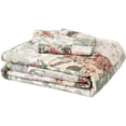 thumbnail image 5 of Chezmoi Collection Dawn 3-Piece Floral Patchwork Vintage Washed 100% Cotton Quilt Set, King, 5 of 5