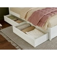 thumbnail image 6 of AFI Casanova Twin Solid Wood Platform Bed with Panel Footboard and Storage Drawers, White, 6 of 15