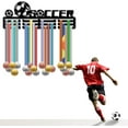 thumbnail image 7 of Football Medal Holder Display Hanger Soccer Medal Wall Mount Frame Shelf Sports Medals Hanger Black Wall Decor Medal Organizer Rack for Hanging 50 Medals Ribbon Runner Football 15.7x6 Inch, 7 of 7