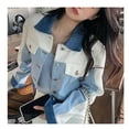 thumbnail image 4 of Chaqueta vaquera para mujer, abrigo con botones, manga larga, cálido, cómodo para oficina al aire libre, invierno, 4 of 8