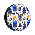 thumbnail image 2 of PUREYAH Snowflake Winter December Rv Spare Tire Cover, Wheel Covers Protectors Universal Fit for Camping Travel Trailer Truck 17 inch, 2 of 6