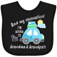 thumbnail image 3 of Inktastic Book My Reservation I'm Going to Grandma and Grandpa's Boys or Girls Baby Bib, 3 of 4