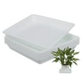 thumbnail image 6 of LEORX 10Pcs Plant Pot Tray Resin 7.3x7.3x1In for Indoor Use, 6 of 8
